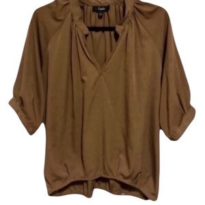 ROSETTES women’s loose fit medium brown blouse NWOT large